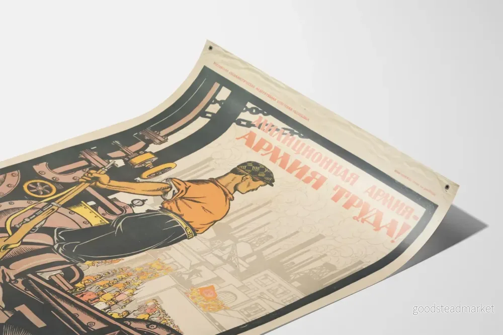 Väggposter med retrotema av arbete och sovjetisk industri - Bild 3
