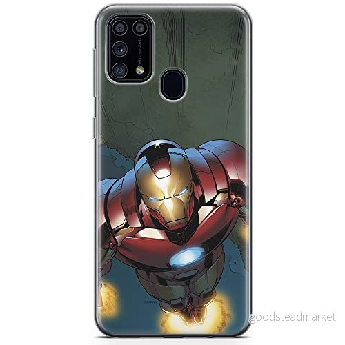 ERT GROUP mobiltelefonfodral för Samsung M31 originalt och officiellt licensierat Marvel mönster Iron Man 017 optimalt anpassad till formen på mobiltelefonen, fodral tillverkad av TPU plast 5904805481451