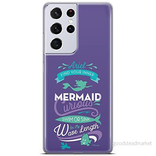 ERT GROUP mobiltelefonfodral för Samsung S21 ULTRA originalt och officiellt licensierat Disney mönster Ariel 002 optimalt anpassad till formen på mobiltelefonen, fodral tillverkad av TPU plast 5903932394726