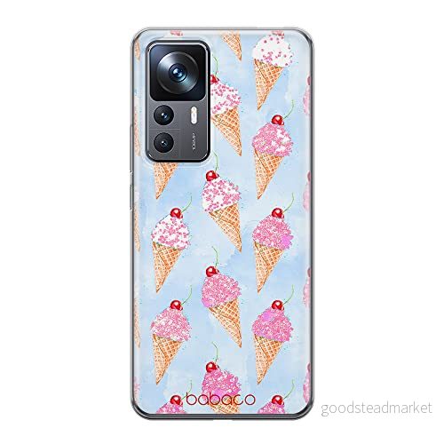 ERT GROUP mobiltelefonfodral för Xiaomi 12T/12T pro/K50 Ultra originalt och officiellt licensierat Babaco mönster Ice Cream 002 anpassad till formen på mobiltelefonen, fodral tillverkad av TPU plast 5905511586973