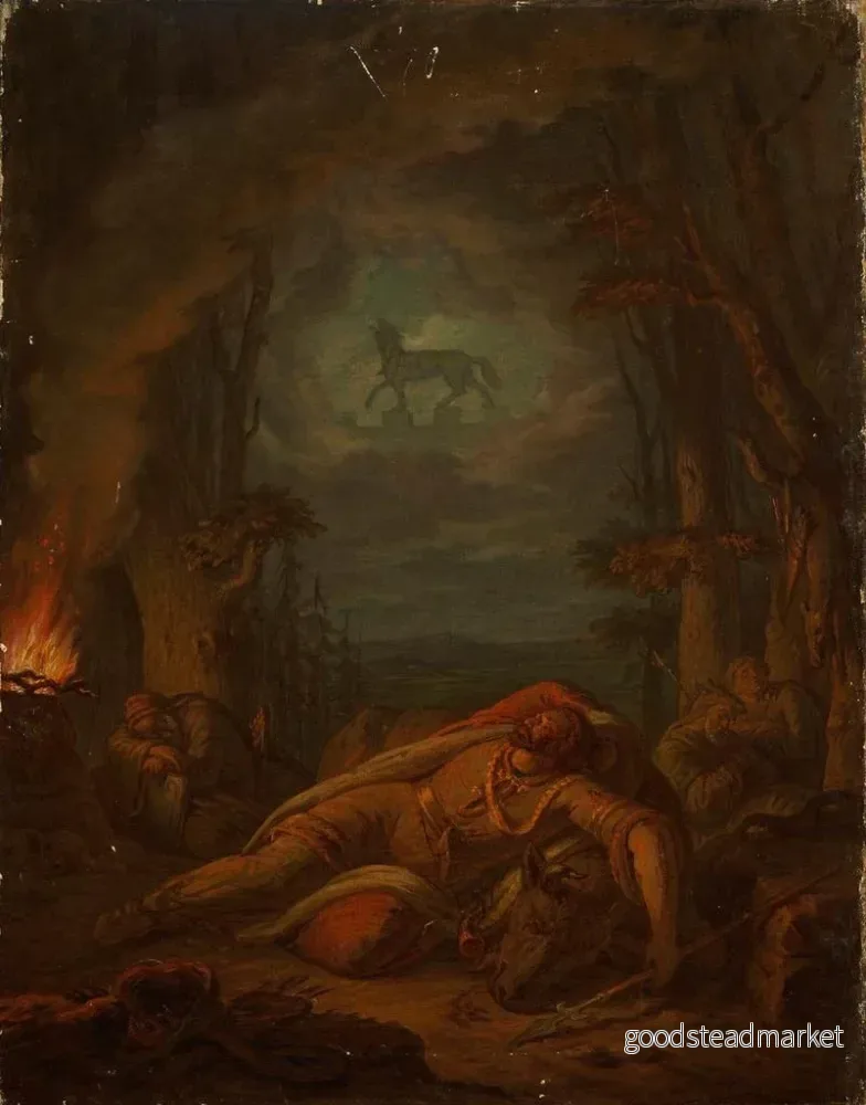 Målning Rêve de Gediminas sur le Loup de Fer - Aleksander Lesser | Konsttryck - Bild 2