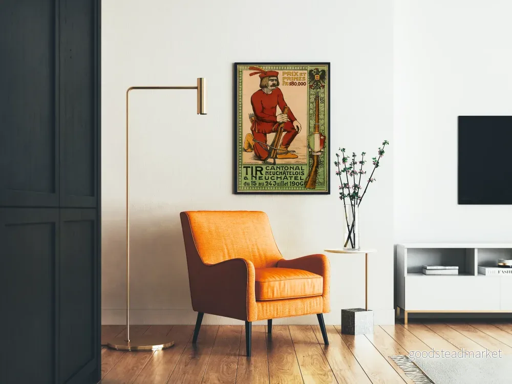 Kunstposter TIR CANTONAL NEUCHÂTELOIS 1906 väggdekoration vintage - Bild 2