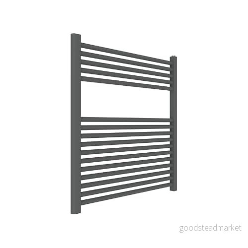 ERCOS Handdukshållare för handdukstork Badrum Storlek 750x770 MM Radiator Färg Grå Järn Matt, 1/2" Tillbehör Med Monteringssats 8053470354939