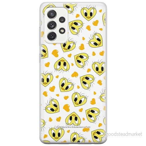 ERT GROUP mobiltelefonfodral för Samsung A53 5G originalt och officiellt licensierat Looney Tunes mönster Tweety 017 optimalt anpassad till formen på mobiltelefonen, fodral tillverkad av TPU plast 5905795120290