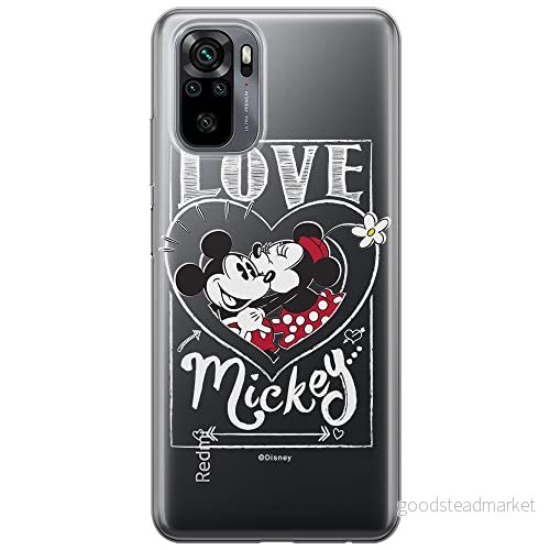 ERT GROUP mobiltelefonfodral för Xiaomi REDMI NOTE 10/ 10S originalt och officiellt licensierat Disney mönster Mickey & Minnie 002 anpassad till formen på mobiltelefonen, gedeeltelijk transparant 5903537182193