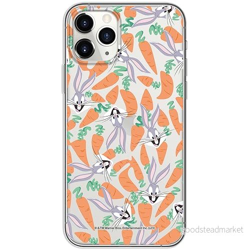 ERT GROUP mobiltelefonfodral för Iphone 11 PRO originalt och officiellt licensierat Looney Tunes mönster Bugs 017 optimalt anpassad till formen på mobiltelefonen, gedeeltelijk transparant 5905795080341