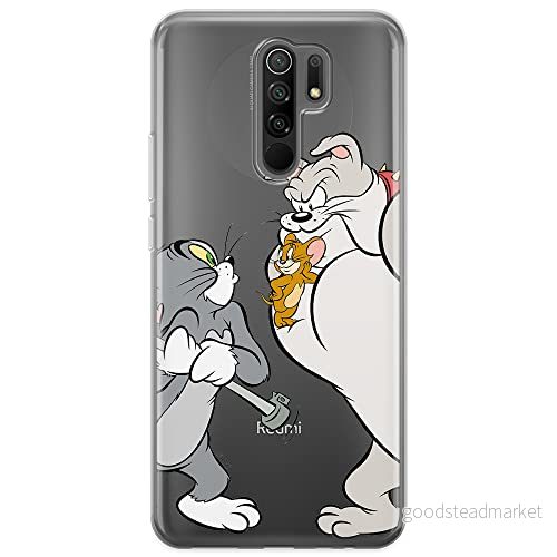 ERT GROUP mobiltelefonfodral för Xiaomi REDMI 9 originalt och officiellt licensierat Tom and Jerry mönster i 001 optimalt anpassad till formen på mobiltelefonen, gedeeltelijk transparant 5903040307762