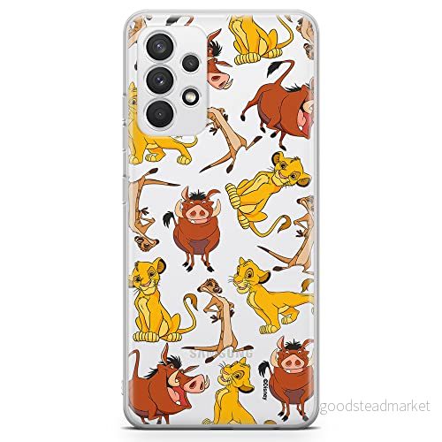 ERT GROUP mobiltelefonfodral för Samsung A32 4G LTE originalt och officiellt licensierat Disney mönster Simba & Friends 010 optimalt anpassad till formen på mobiltelefonen, gedeeltelijk transparant 5905131792402
