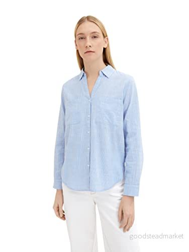 Tom Tailor Damer Blus - Med Struktur - Drömsk Blå - 1035247 4066887105838