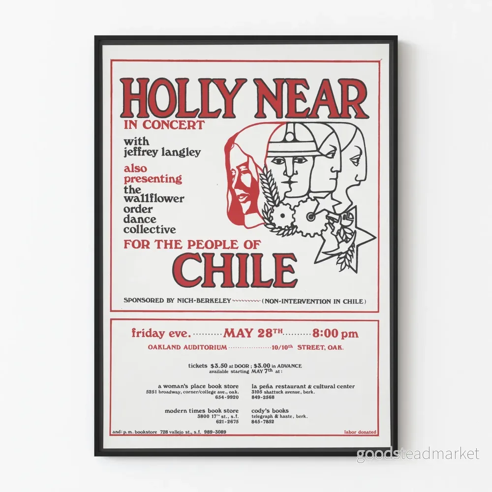 Konsertposter för Holly Near för Chiles folk