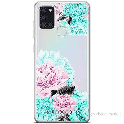 ERT GROUP mobiltelefonfodral för Samsung A21s originalt och officiellt licensierat Babaco mönster Flowers 002 optimalt anpassad till formen på mobiltelefonen, gedeeltelijk transparant 5904805383977