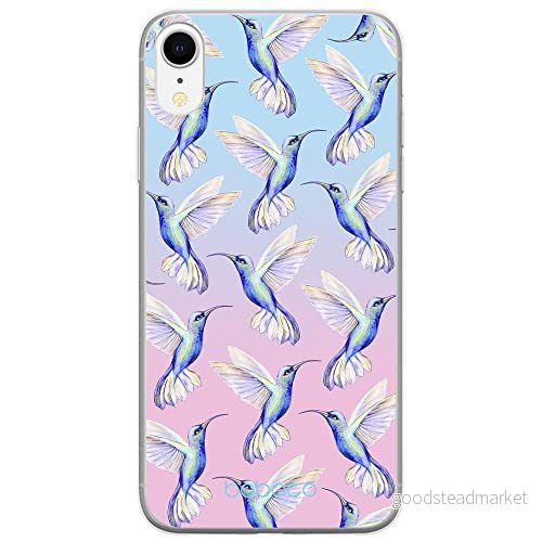 ERT GROUP mobiltelefonfodral för Apple Iphone XR originalt och officiellt licensierat Babaco mönster Hummingbird 002 Vit optimalt anpassad till formen på mobiltelefonen, fodral tillverkad av TPU plast 5903040433843
