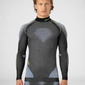 UYN herr Evolutyon Uw Shirt longsleeve Turtle Neck Melerad Anthracite Melange/Blue/Yellow Shiny S/M 8054216269104 UYN herr Evolutyon Uw Shirt longsleeve Turtle Neck Melerad Anthracite Melange/Blue/Yellow Shiny S/M 8054216269104