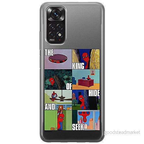 ERT GROUP mobiltelefonfodral för Xiaomi REDMI NOTE 11 4G/ 11S 4G originalt och officiellt licensierat Marvel mönster Spider Man 031 anpassad till formen på mobiltelefonen, gedeeltelijk transparant 5905795007799