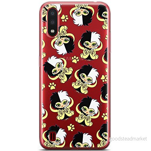 ERT GROUP mobiltelefonfodral för Samsung A01 originalt och officiellt licensierat Disney mönster Cruella 007 optimalt anpassad till formen på mobiltelefonen, gedeeltelijk transparant 5905131491138