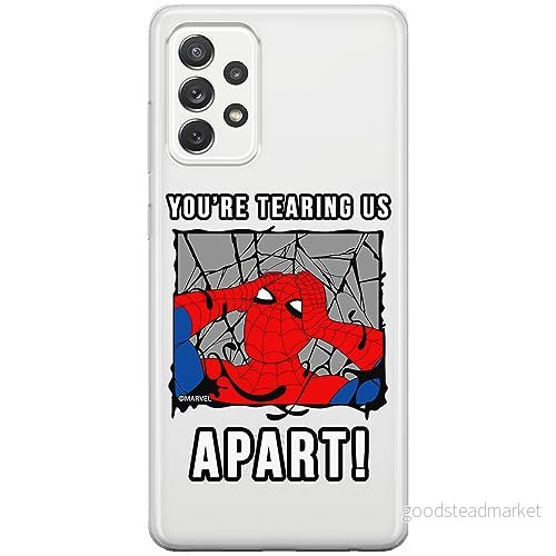 ERT GROUP mobiltelefonfodral för Samsung A73 5G originalt och officiellt licensierat Marvel mönster Spider Man 035 optimalt anpassad till formen på mobiltelefonen, gedeeltelijk transparant 5905795011581