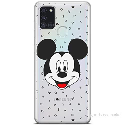 ERT GROUP mobiltelefonfodral för Samsung A21s originalt och officiellt licensierat Disney mönster Mickey 020 optimalt anpassad till formen på mobiltelefonen, gedeeltelijk transparant 5903040256589