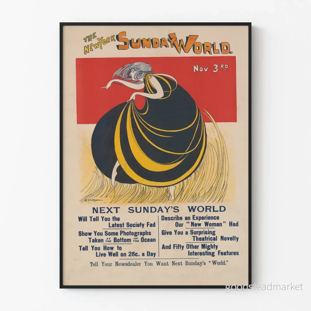 Vintageposter The New York Sunday World - 3 novemberutgåva