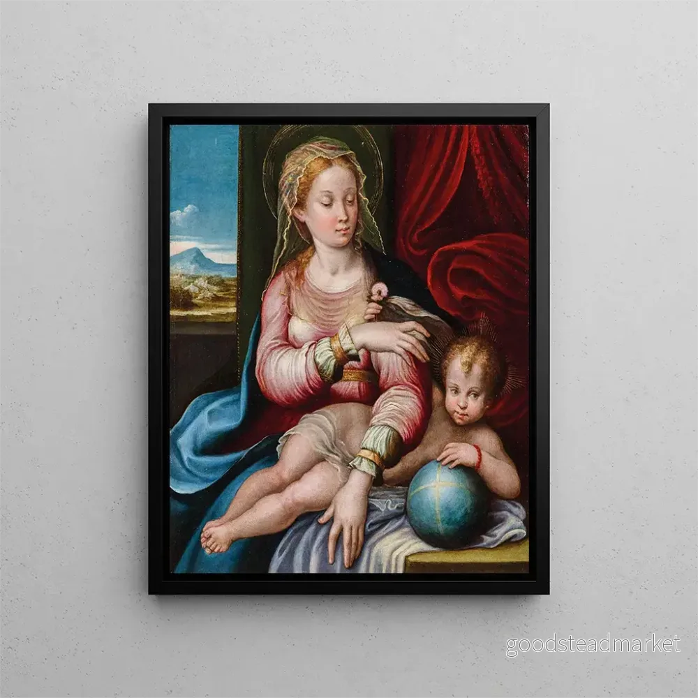 Målning Vierge à l'Enfant - Barbara Longhi | Konsttryck