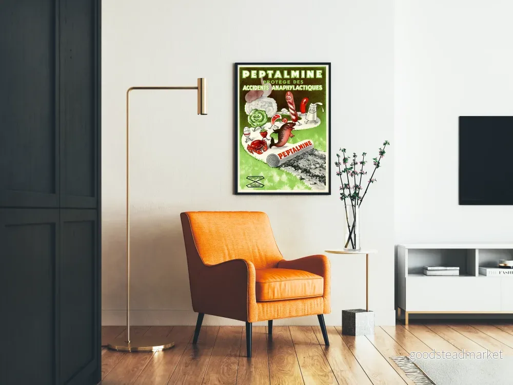 Vintageposter Peptalmine - Retro väggdekoration för hälsa och välbefinnande - Bild 2