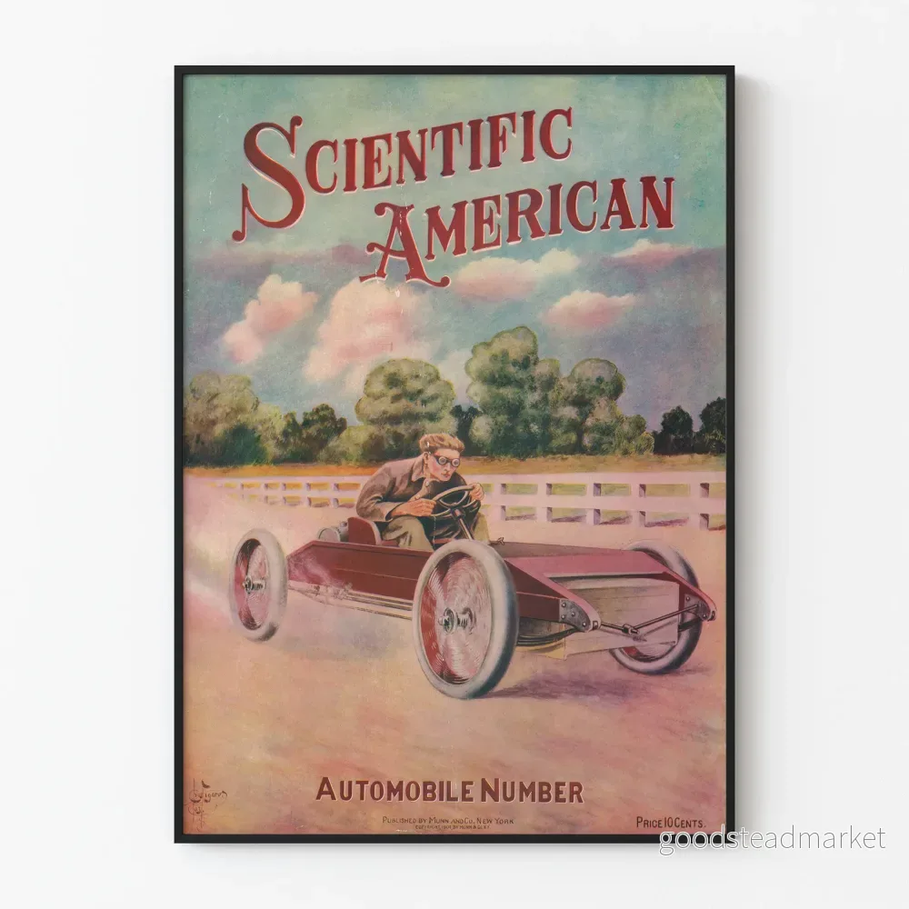 Vintageposter Scientific American Automobile Nummer 1904