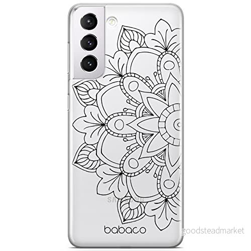 ERT GROUP mobiltelefonfodral för Samsung S21 PLUS originalt och officiellt licensierat Babaco mönster Mandalas 005 Vit optimalt anpassad till formen på mobiltelefonen, gedeeltelijk transparant 5904805833915