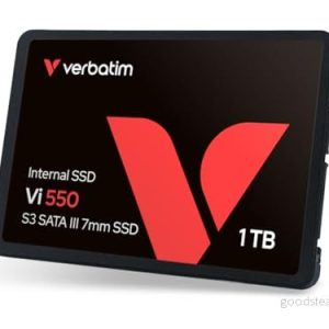 Verbatim Vi550 S3 SSD, intern SSD enhet med 1 TB datalagring, solid state 2,5 tums SATA III gränssnitt och 3D NAND teknik, svart 23942493532 Verbatim Vi550 S3 SSD, intern SSD enhet med 1 TB datalagring, solid state 2,5 tums SATA III gränssnitt och 3D NAND teknik, svart 23942493532