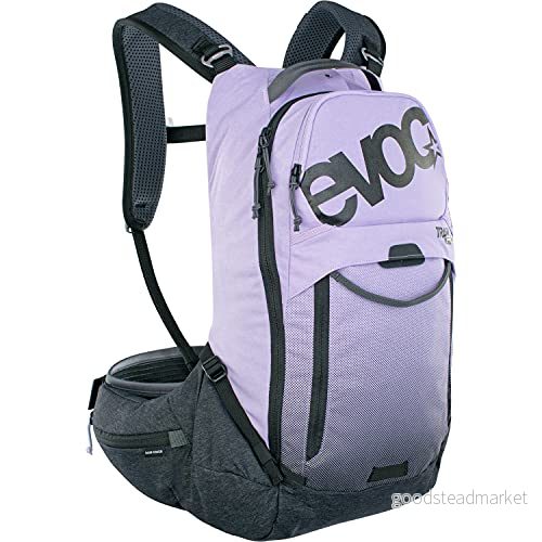 EVOC TRAIL PRO 16l ryggsäck med ryggskydd för dagsturer och stigcykling, cykelryggsäck (ryggsäck LITESHIELD PLUS ryggskydd, extra lätt, 3l fack vätskeblåsa, storlek: L/XL), Multicoloured 4250450726487