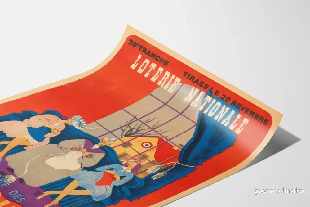 Vintageaffisch Nationallotteriet - Ouvroirs-sektionen - Bild 3