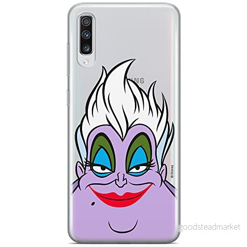 ERT GROUP mobiltelefonfodral för Samsung A70 originalt och officiellt licensierat Disney mönster Ursula 002 optimalt anpassad till formen på mobiltelefonen, gedeeltelijk transparant 5903537590752