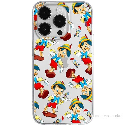 ERT GROUP mobiltelefonfodral för Iphone 14 PRO MAX originalt och officiellt licensierat Disney mönster Pinocchio 002 optimalt anpassad till formen på mobiltelefonen, gedeeltelijk transparant 5905131937735