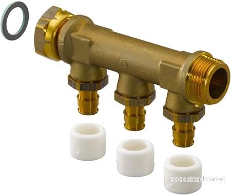 Uponor Q&E DR Fördelningsrör utv gäng - Löp mutter - Längd 115 mm 7331541034128