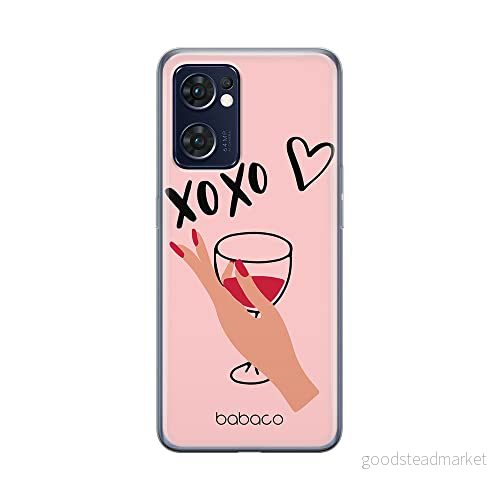 ERT GROUP mobiltelefonfodral för Oppo RENO 7 5G originalt och officiellt licensierat Babaco mönster XOXO 001 optimalt anpassad till formen på mobiltelefonen, fodral tillverkad av TPU plast 5905511312237