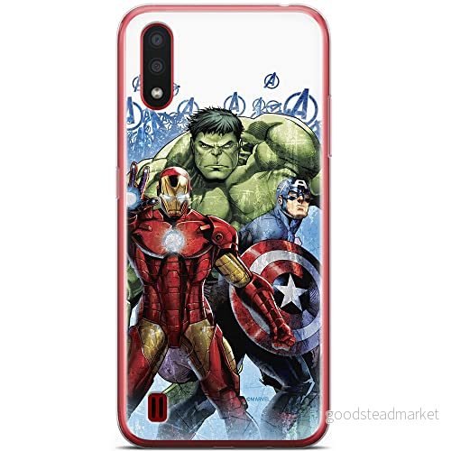 ERT GROUP mobiltelefonfodral för Samsung A01 originalt och officiellt licensierat Marvel mönster Avengers 009 optimalt anpassad till formen på mobiltelefonen, fodral tillverkad av TPU plast 5904805432910