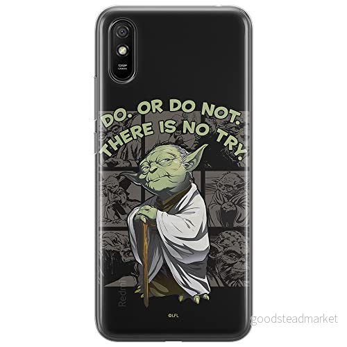 ERT GROUP mobiltelefonfodral för Xiaomi REDMI 9A originalt och officiellt licensierat Star Wars mönster Yoda 007 optimalt anpassad till formen på mobiltelefonen, fodral tillverkad av TPU plast 5903040370506