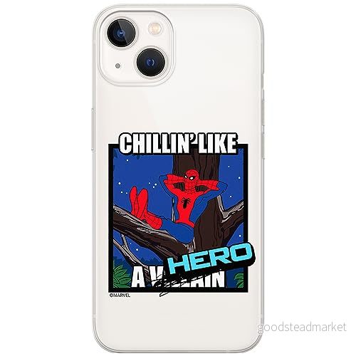 ERT GROUP mobiltelefonfodral för Iphone 13 MINI originalt och officiellt licensierat Marvel mönster Spider Man 033 optimalt anpassad till formen på mobiltelefonen, gedeeltelijk transparant 5905795008918