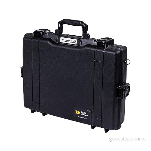 PELI 1495CC1 stötsäker väska för bärbar dator, IP67 vatten och dammtät, 15 liters kapacitet, tillverkad i USA, svart 19428066321