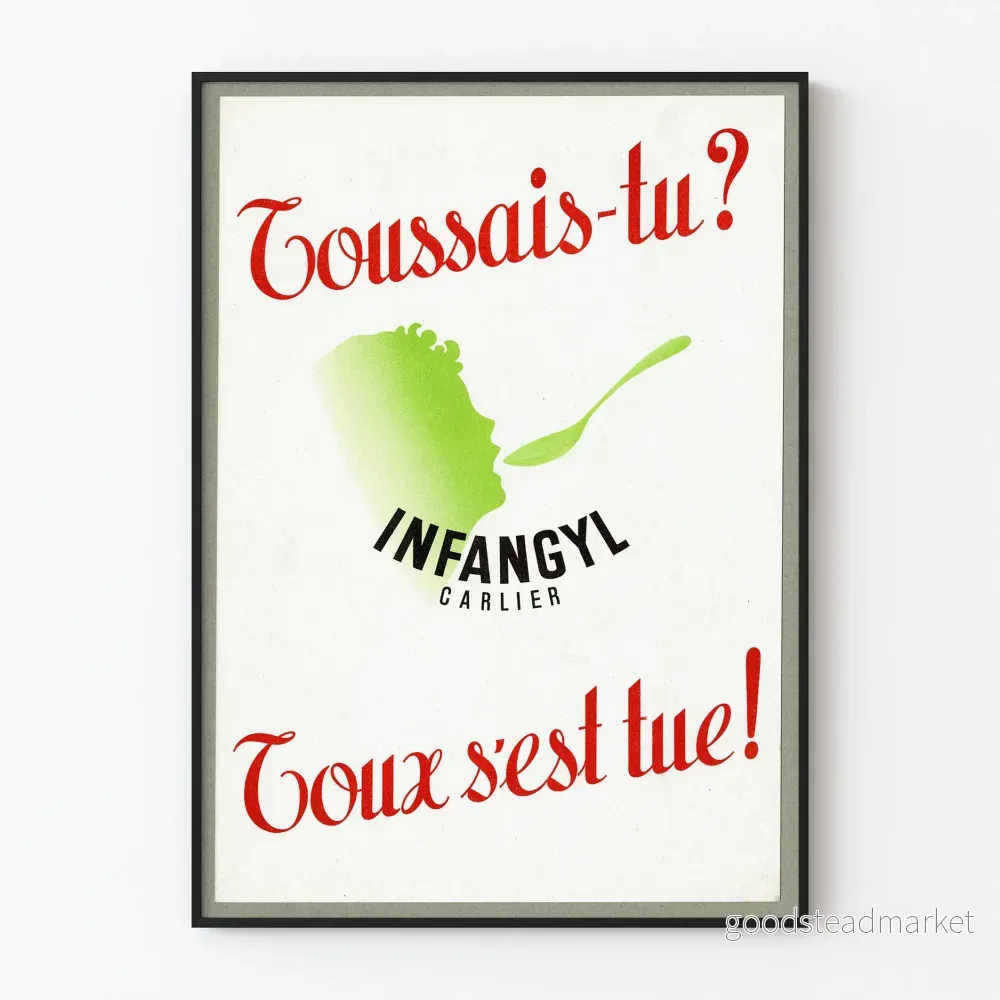 Vintage informationsposter toussais-tu ? för väggdekoration