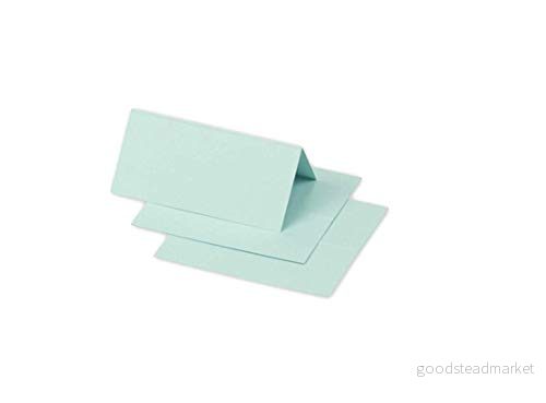 Clairefontaine Ref 75033C Pollen placeringskort (paket med 25 ark) 85 x 40 mm storlek, 210 gsm kornigt kort, syrafri, bläckstråleskrivare kompatibel jadegrön 3329680750331