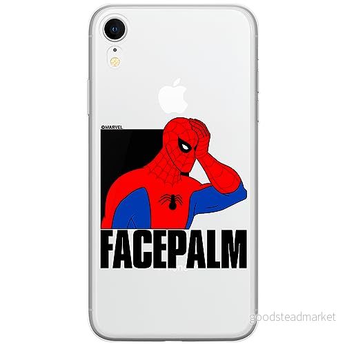 ERT GROUP mobiltelefonfodral för Iphone XR originalt och officiellt licensierat Marvel mönster Spider Man 029 optimalt anpassad till formen på mobiltelefonen, gedeeltelijk transparant 5905795005597