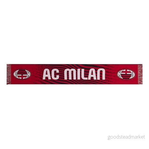 AC Milan officiell halsduk, Grafik 2300251, Jacquard, Akryl, Röd, Svart, En Storlek 8050624434325
