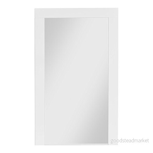 Brännelina garderob spegel väggskåp med stort utsikt, Vit högblank 58 x 95 110,5 cm hög glans 4251398973704