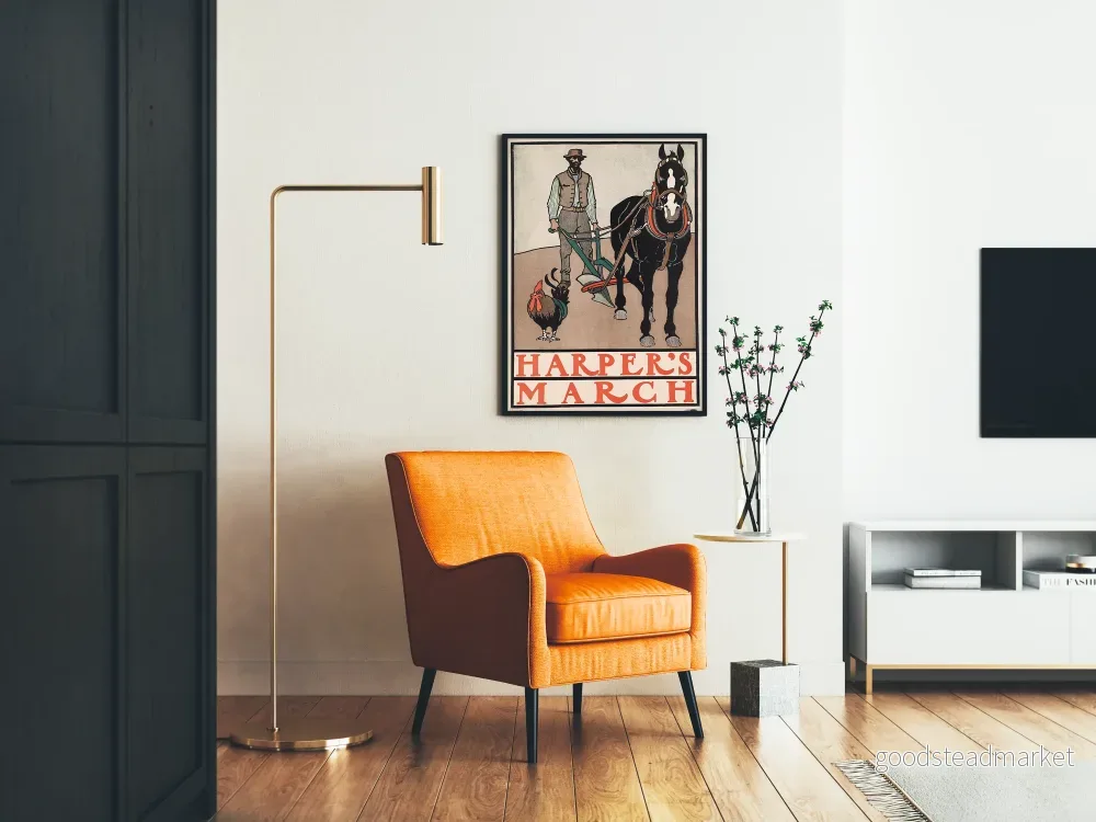 Vintageaffisch Harper's mars väggdekoration lantlig och rustik - Bild 2