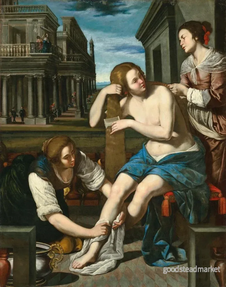 Målning Bethsabée i sitt bad - Artemisia Gentileschi | Konsttryck - Bild 2