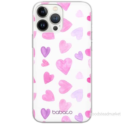 ERT GROUP mobiltelefonfodral för Apple Iphone 6/6S originalt och officiellt licensierat Babaco mönster Hearts 005 Vit optimalt anpassad till formen på mobiltelefonen, gedeeltelijk transparant 5904805041495