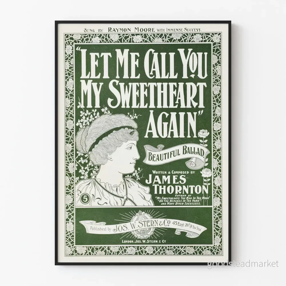 Vintageposter Let Me Call You My Sweetheart Again
