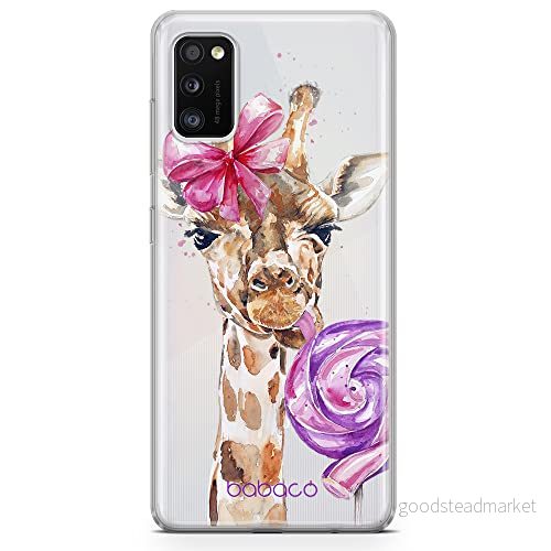 ERT GROUP mobiltelefonfodral för Samsung A41 originalt och officiellt licensierat Babaco mönster Giraffe 001 optimalt anpassad till formen på mobiltelefonen, gedeeltelijk transparant 5903040466636