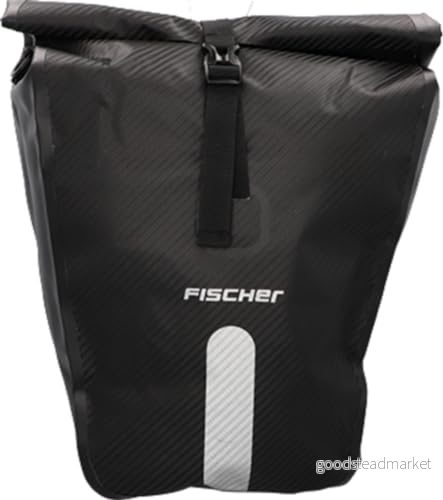 FISCHER cykelväska, låsbar, med reflektorer, vattenavvisande, 23 liter, svart 4017566115808