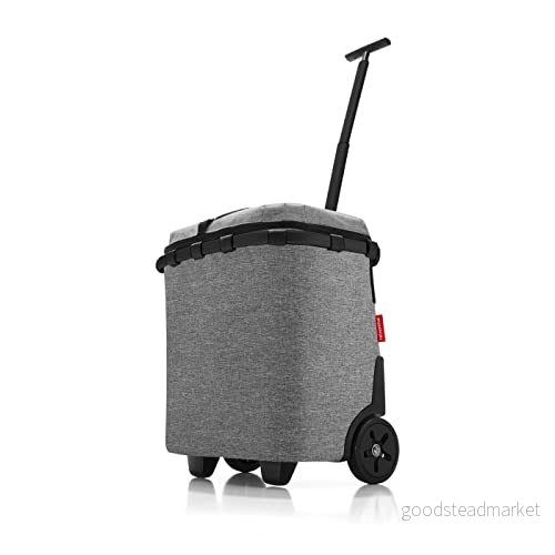 carrycruiser iso Twist Silver bärbar och låsbar shoppingvagn med kylfunktion, robust aluminiumram, axelrem avtagbar innerficka i mesh, Vriden silver, En Storlek, Bohemisk 4012013728679