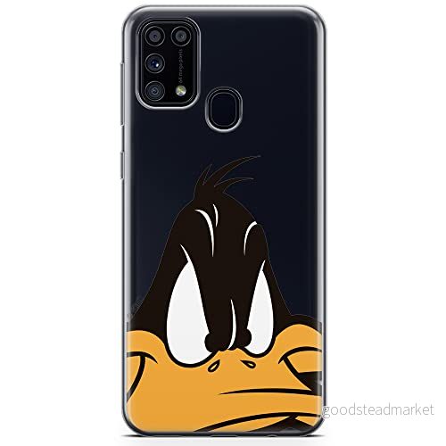 ERT GROUP mobiltelefonfodral för Samsung M31 originalt och officiellt licensierat Looney Tunes mönster Duffy 001 optimalt anpassad till formen på mobiltelefonen, gedeeltelijk transparant 5904805478475